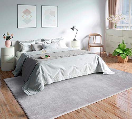 Mia's Tappeto Olivia per soggiorno, 100% poliestere, grigio, 160 x 230 cm