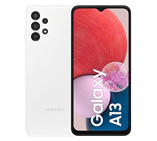 Samsung Galaxy A13 Smartphone Android, Display Infinity-V da 6.6 pollici¹, Android 12, 3GB RAM e 32 GB di Memoria interna espandibile², Batteria 5.000 mAh³, White [Versione italiana]