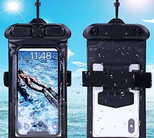 Vaxson Custodia Cellulare Nero, compatibile con Xiaomi Mi A2 Lite, Cover Impermeabile Waterproof Case Pouch [Non Pellicola Protettiva ]