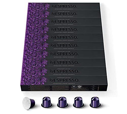 CAPSULE NESPRESSO ORIGINALI - Ispirazione Firenze Arpeggio, 100 Capsule Nespresso Caffè​, Linea Original, Capsule Riciclabili Nespresso
