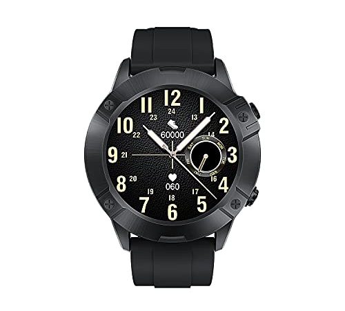 CUBOT N1 - 1.28 "Smartwatch, 25 giorni di autonomia, frequenza cardiaca, 5 ATM, 49 mm, notifiche, Bluetooth 5.0, colore nero