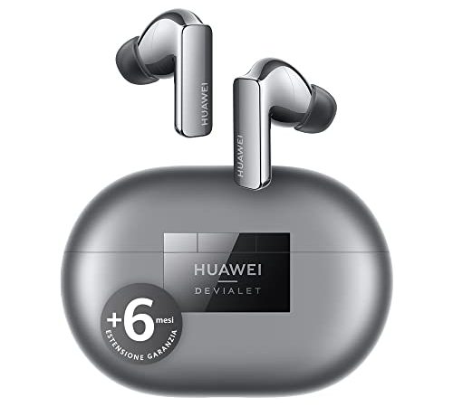 HUAWEI FreeBuds Pro 2 Cuffie Bluetooth, Auricolari Hi-Res Audio, Doppio Speaker, Voci Cristalline in Chiamata, Cancellazione Attiva del Rumore 47dB, EQ Adattivo,Connessione 2 Device,IP54,Silver Frost