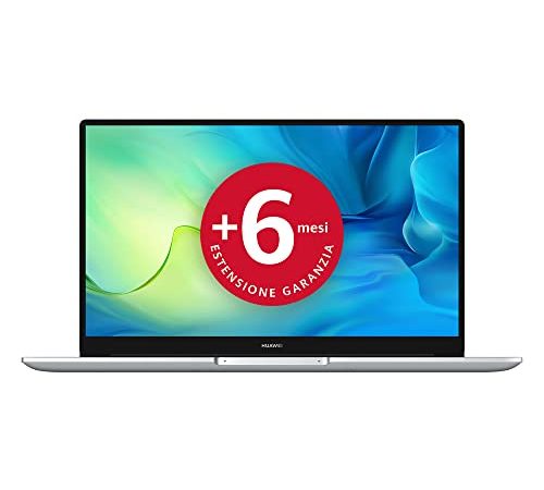 HUAWEI MateBook D 15 Laptop,Notebook PC Portatile da 15,6 Pollici, Processore AMD Ryzen 5 5500U, 8GB+512GB, Wi-Fi 6, Windows 11, Layout Italiano, Mystic Silver