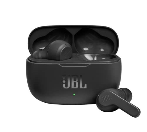 JBL Wave 200TWS Cuffie In-Ear True Wireless, Auricolari Bluetooth Senza Fili con Microfono Integrato, Protezione IPX2, fino a 20h di Autonomia Combinata, Custodia Ricarica, Nero