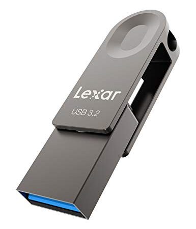 Lexar Chiavetta USB 128 GB, Pen Drive USB 3.2 Gen 1, USB C & USB A, Velocità di Lettura Fino a 100 MB/s, Supporta OTG, Metallo Memoria USB Stick per PC, Laptop, Auto, TV, Smartphone Type C, Android