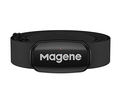 Magene H303 Cardiofrequenzimetro Fascia toracica HRM Fitness Tracker IP67 Supporto impermeabile Bluetooth 4.2 e ANT+, compatibile Wahoo, Zwift, Strava, Elite HRV