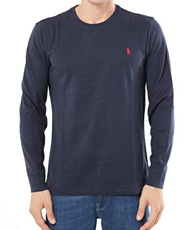 Ralph Lauren MOD. 710671468 T-Shirt Girocollo Manica Lunga Custom Fit Uomo Blu M