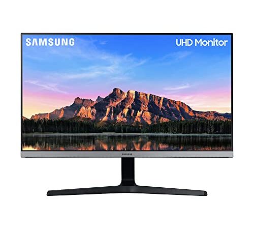 Samsung Monitor HRM UR55 (U28R552), Flat, 28", 3840x2160 (UHD 4K), HDR10, IPS, 60 Hz, 4 ms, FreeSync, HDMI, Display Port, Ingresso Audio, PIP e PBP, Eye Saver Mode, Dark Blue Gray