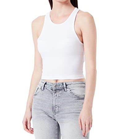 Urban Classics Da Donna, Incrociato, Top Bianco (White), S