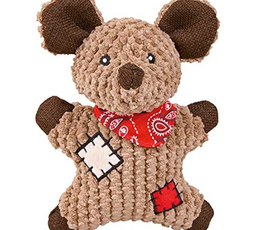Trixie mouse in tessuto con toppe cagnolino di peluche, 19 cm