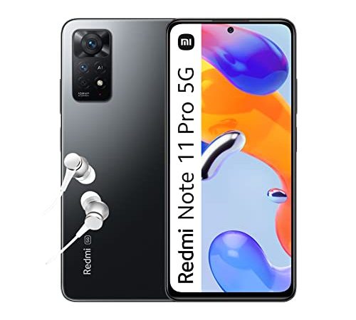 Xiaomi Redmi Note 11 Pro 5G - Smartphone 8+128GB, 6.67” 120Hz FHD+ AMOLED DotDisplay, Snapdragon 695, 108MP AI Fotocamera tripla, 5000mAh, Gray ( IT + Garanzia 2 anni) Alexa mani libere