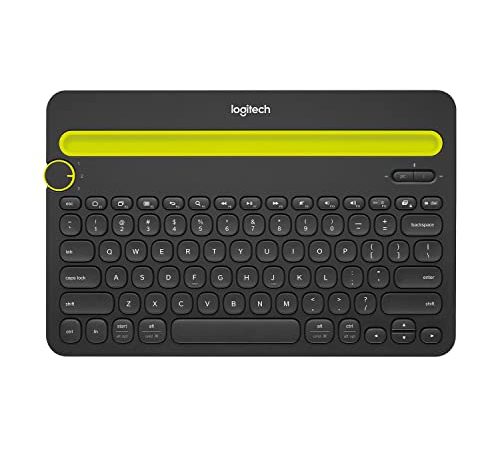 Logitech K480 Tastiera Wireless Multidispositivo per Windows, macOS, iPadOS, Android o Chrome OS, Bluetooth, Compatta, PC, Mac, Laptop, Smartphone, Tablet, Layout Italiano QWERTY - Nero