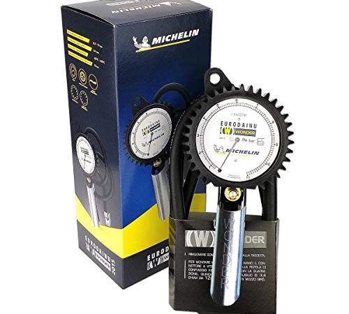 MICHELIN, Pistola di Gonfiaggio Professionale Nuovo Modello EURODAINU 2015 Made in ITALY By Wonder Pressione Pneumatici 0,7-11 Bar Manometro Ø80MM Tubo 1,5MT