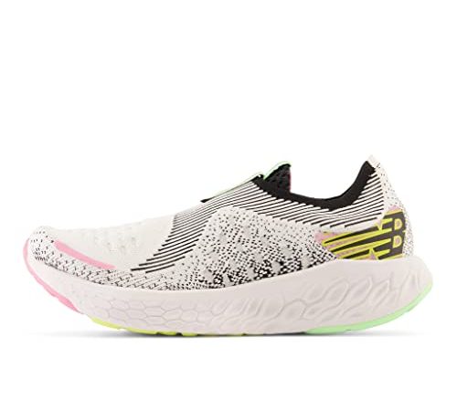 New Balance Fresh Foam X 1080 V12 - Scarpe da corsa da donna, Bianco/Nero/Verde vibrante, 42 EU