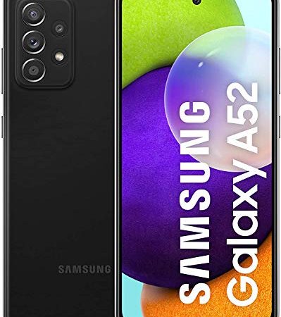Samsung Galaxy A52 Smartphone, Display Infinity-O FHD+ da 6,5 pollici, 6 GB RAM e 128 GB di memoria interna espandibile, Batteria 4.500 mAh e ricarica Ultra-Rapida Black [Versione Italiana]