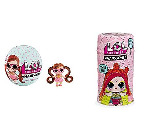 Giochi Preziosi - LOL Hairvibes, Assortiti, 8056379089988 [Versione Italiana] &Preziosi - LOL Surprise Hairgoals S2, LOL con Capelli Pettinabili, 15 Livelli, Modelli Assortiti, LLU63000