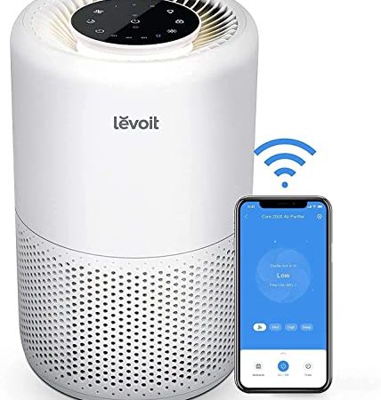 LEVOIT Purificatore d'Aria Smart con Filtro HEPA, Depuratore con APP e Alexa, CADR 170m³/h, Rimuove 99,97% di Allergeni, Fumo, Polvere, Polline, 24dB Modalità di Sonno per Casa 35m²