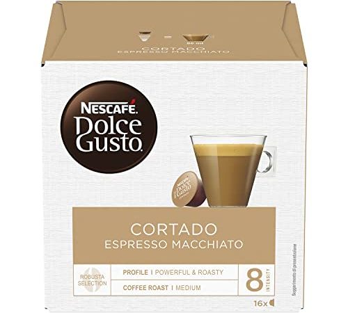 NESCAFÉ DOLCE GUSTO Cortado Caffè Espresso Macchiato, 6 Confezioni da 16 capsule (96 capsule)