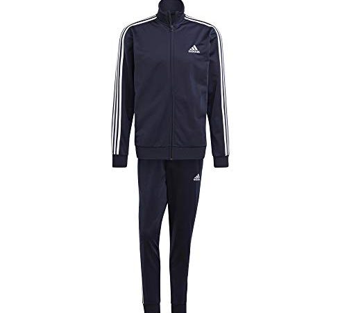 adidas M 3S TR TT TS, Tuta Uomo, Top: Inchiostro Leggenda/Bianco Fondo: Legend Ink F17 / Bianco, 180 EU