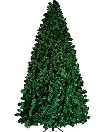 Albero Di Natale 210 Cm Effetto 1078 Reale Rami Molto Folto Foltissimo Montaggio Ad Ombrello Veloce Base A Croce Sicura In Metallo Doppia Foglia Colorata In PVC Abete Natalizio (210 Cm / 1078 Rami)