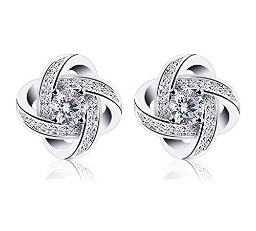 B.Catcher coppia di orecchini da donna in argento, zirconi