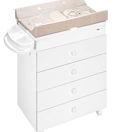 CAM Il Mondo del Bambino - art.C915006 /C260 - Cassettiera Asia - made in Italy - da 0 a 11 kg - ORSO LUNA