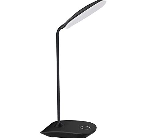 DEEPLITE Lampada da Scrivania LED,lampada da tavolo con collo di cigno flessibile a 3 livelli di luminosità, camera da letto,tocca controllo, cura degli occhi e risparmio energetico