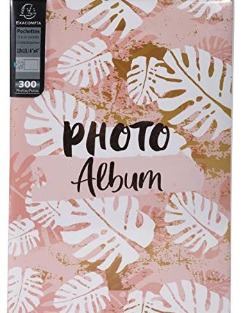 Exacompta 62223E Album Buste 300 Foto 10x15cm Pastel Tropic-Formato 22,5x32,5cm, Disegno, 5 cm