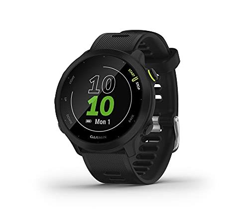 Garmin Forerunner 55 (Black), Smartwatch running con GPS, Cardio, Piani di allenamento inclusi, VO2max, Allenamenti personalizzati, Garmin Connect IQ, Taglia unica