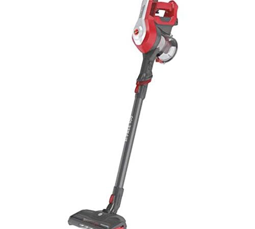 Hoover H-FREE 100 HF122RH 011 Scopa Elettrica Senza Fili, Senza Sacco, Ciclonico, Batteria 22V, Autonomia 40 Min, Grigio