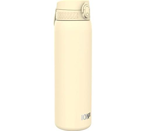 Ion8 1 Litro Borraccia Acciaio Inox Senza Perdite, Giallo Pastello