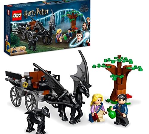 LEGO 76400 Harry Potter Thestral e Carrozza di Hogwarts, Set con Cavallo Giocattolo Alato e 2 Minifigure, Giochi per Bambini dai 7 Anni in su