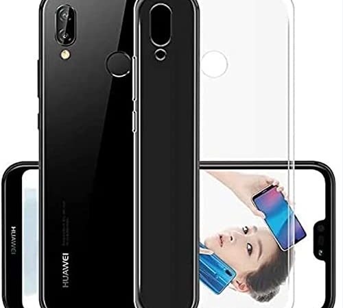 NEW'C Cover Compatibile con Huawei P20 Lite, Custodia Gel Trasparente Morbida Silicone Sottile TPU [Ultra Leggera e Chiaro]