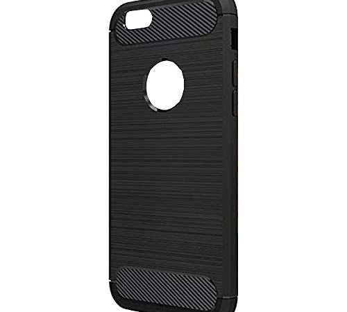 NEW'C Cover Compatibile con iPhone 6 e iPhone 6S, con Urti Assobirmento e Fibra di Carbonio [Gel Flex Silicone]