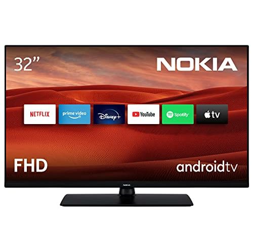 Nokia Smart TV - 32 pollici Full HD Televisore (80 cm) LED Android TV (WiFi, Dolby Audio, HDR10, Assistente vocale, triplo tuner, DVB-C/S2/T2)