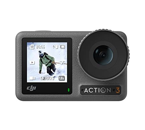 Osmo Action 3 Combo Standard - Action Camera 4K con FOV grandangolare, HorizonStady, resistente al freddo, montaggio verticale a sgancio rapido, impermeabile fino a 16 m, doppio touchscreen