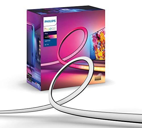 PHILIPS Hue Play Gradient Lightstrip 55", Striscia Led Smart illuminazione sorround sincronizzata con colori TV