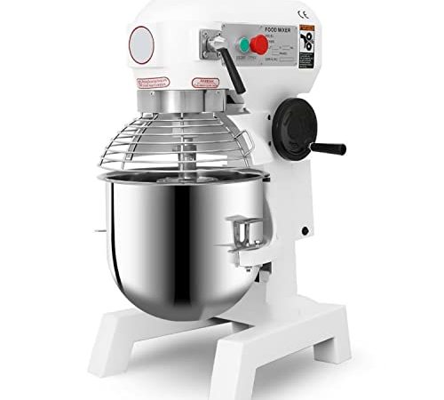 Planetaria Impastatrice Professionale Bifase - Capacità 30 lt (Capacità Farina 5 kg, Capacità Impasto 11 kg) - Giri Motore 0-302r / m, 0-1000r / m, Potenza 1.1 kW