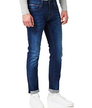 Tommy Hilfiger Scanton Slim Asdbs, Jeans Uomo, Aspen Blu Scuro Stretch, 34W 32L