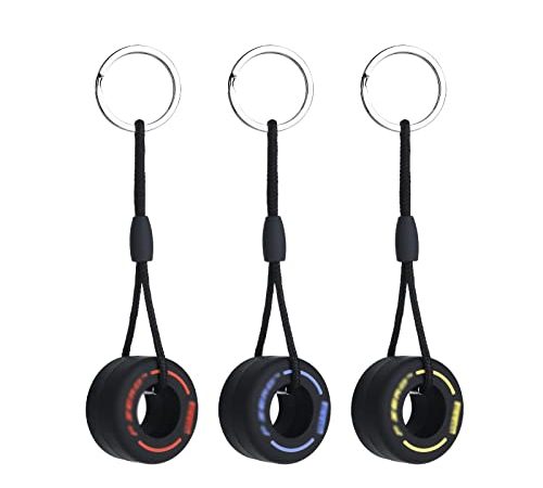 URAQT Portachiavi per Pneumatici Piccola, 3 Pezzi Portachiavi Pneumatici, Portachiavi per Pneumatici in Gomma Ciondolo Decorativo