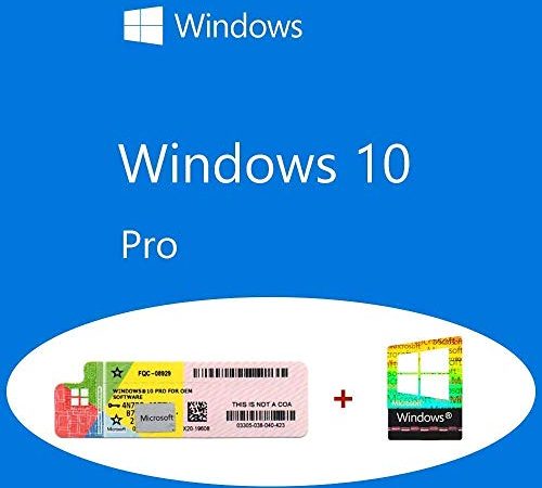 Windows 10 Pro OEM FQC-08913 Product Key Sticker + COA olografico pack