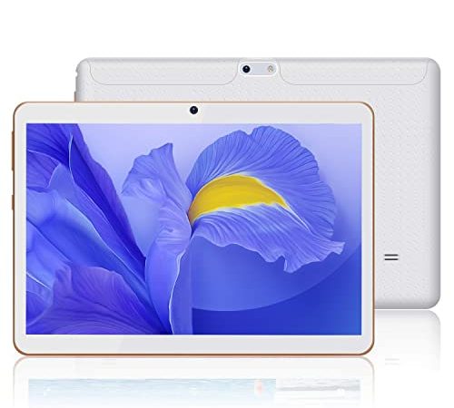 YOTOPT Tablet 10 Pollici Tablet, Doppia SIM, Android Tablet PC, 4GB RAM, 64GB ROM(256GB Espansione), schermo HD IPS, Tablet in offerta con WIFI, Bluetooth, GPS, Bianco