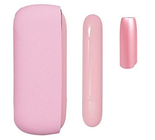 3-in-1 set Custodia Protettivo/Coperchio laterale/Cap Berretto per IQOS 3 / IQOS 3 Duo Sigaretta Elettronica, Silikon Accessori (Rosa)
