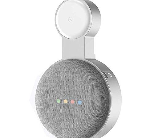 Baaletc Supporto Compatibile con Home Mini/Nest Mini di Google,Supporto da Parete per Home Mini Compact Holder Case Plug in Kitchen Bathroom Bedroom, Hides the Google Home Mini Cord