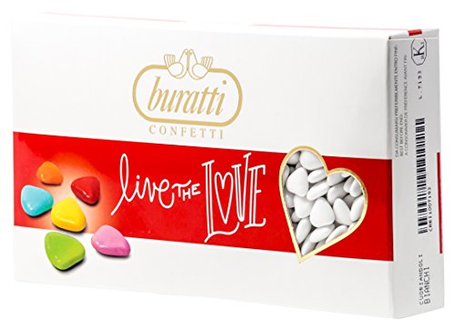Buratti Confetti al Cioccolato, Coriandoli Bianchi - 1000 g