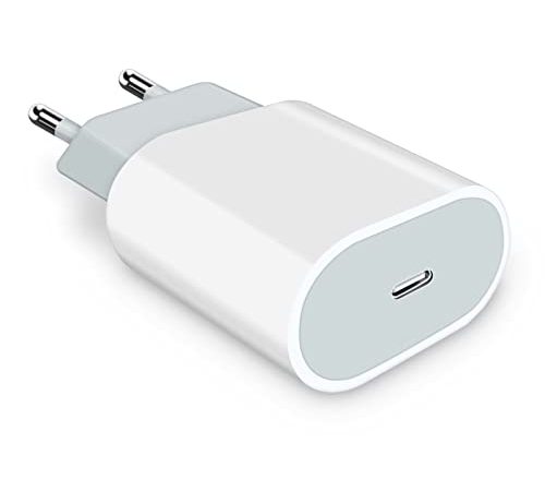 Caricatore iPhone Rapido 20W USB C Per iPhone 14/14 Plus/14 Pro/14 Pro Max/13/12/11/XS/XS Max/XS/XR/X/8/iPad, Caricabatterie iPhone USB C PD 3.0 Spina Alimentatore Adattatore Ricarica