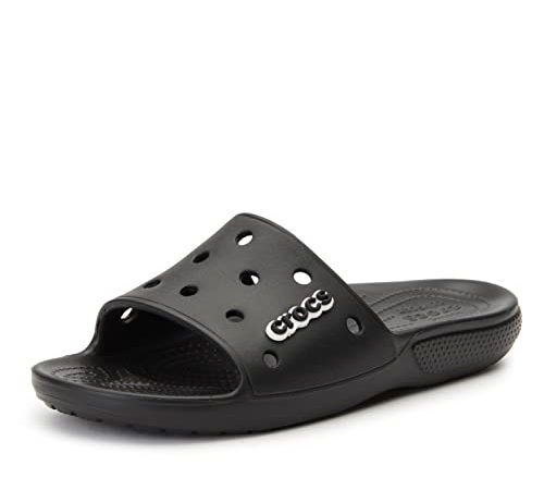 Crocs Classic Crocs Slide, Sandali a Punta Aperta, Unisex - Adulto, Black, 43/44 EU