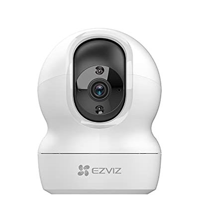 EZVIZ Telecamera Wi-Fi Interno 2K, Videocamera Sorveglianza Interno wifi 3MP per animali e bambini, Motorizzata a 360°, Audio a due vie, Funziona Alexa, Avvisi movimento, Visione notturna, Modello CP1