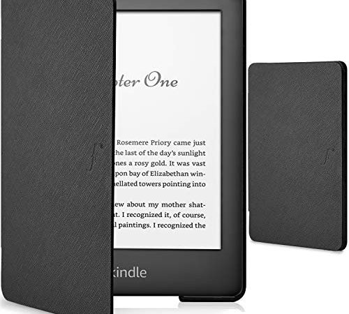 FOREFRONT CASES Smart Cover per Kindle 2019 - Custodia Protettiva Magnetica per Amazon Kindle 2019 Modello (10ª Generazione) - Smart Auto Svegliati Sonno Funzione - Sottile Elegante Leggera - Nero