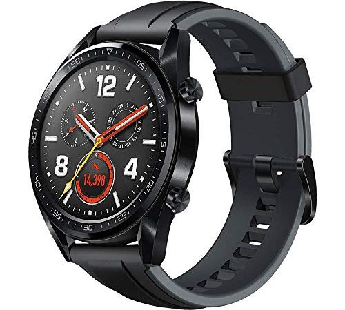 HUAWEI Watch GT Smartwatch, Touchscreen 1.39", Bluetooth 4.2, Impermeabile 5 ATM, GPS, TruSeen 3.0 Monitoraggio della Frequenza Cardiaca, Nero (Graphite Black), 46 mm